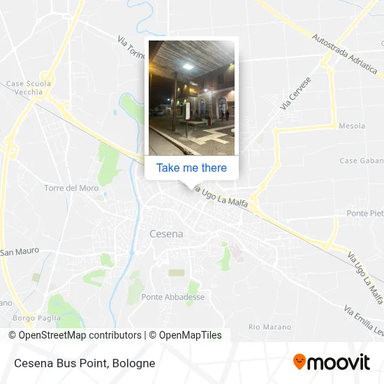 Cesena Bus Point map
