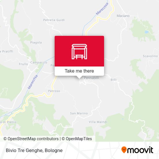 Bivio Tre Genghe map