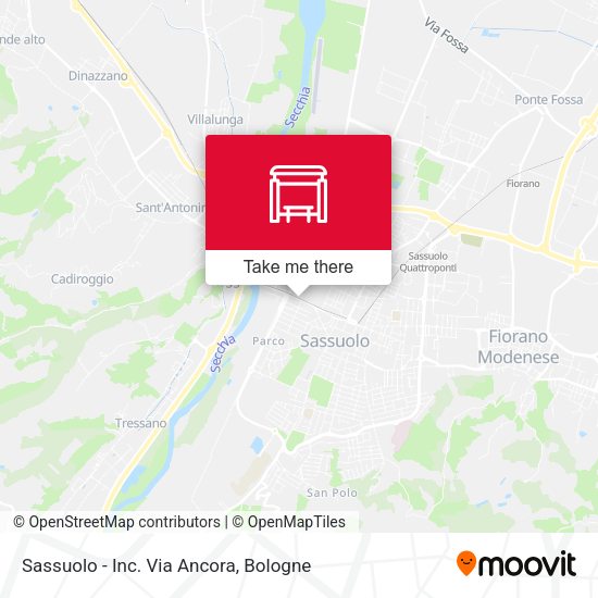 Sassuolo - Inc. Via Ancora map