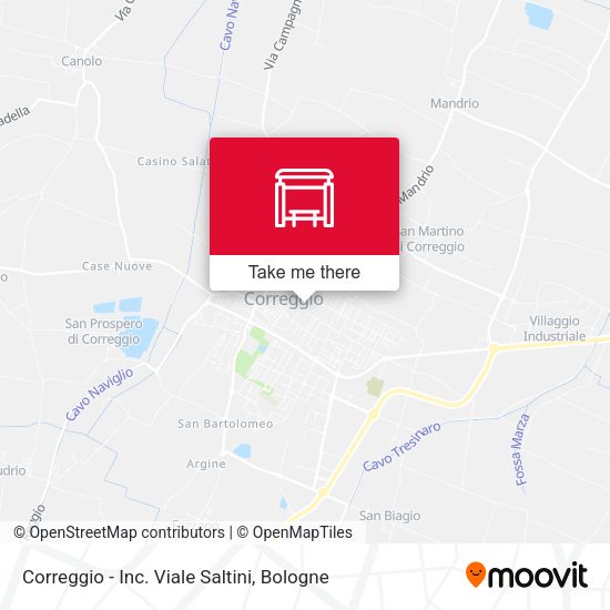 Correggio - Inc. Viale Saltini map