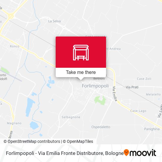Forlimpopoli - Via Emilia Fronte Distributore map