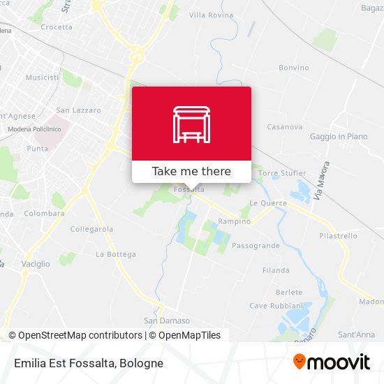 Emilia Est Fossalta map