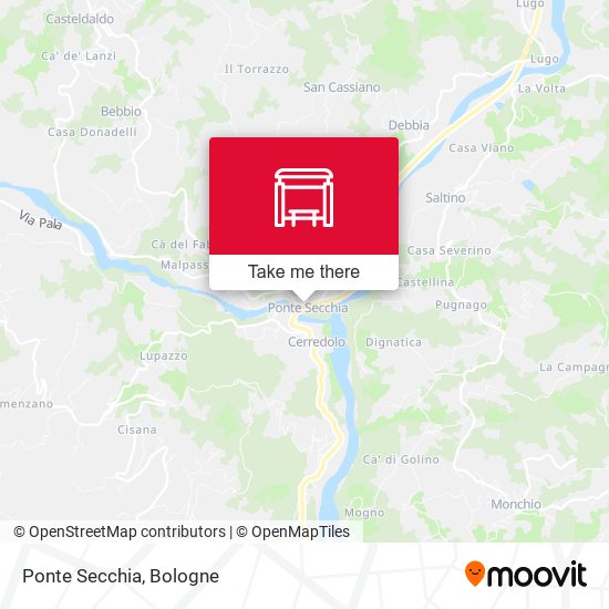 Ponte Secchia map