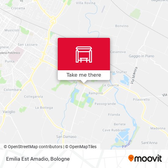 Emilia Est  Amadio map