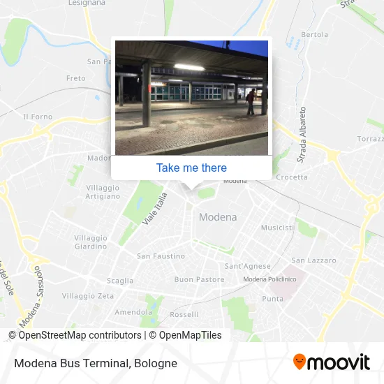 Modena Bus Terminal map