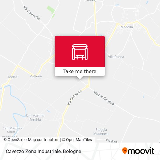Cavezzo Zona Industriale map