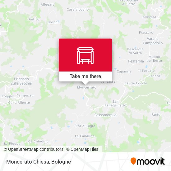 Moncerato Chiesa map