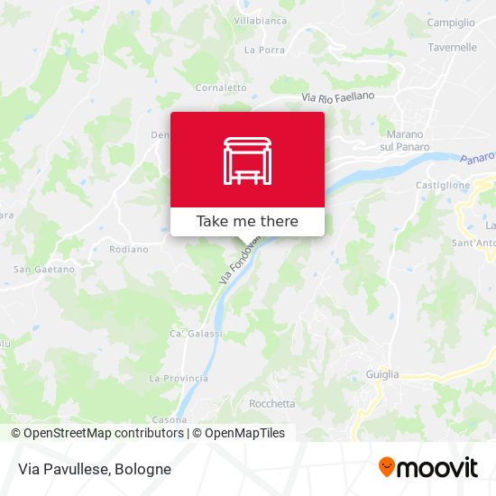 Via Pavullese map