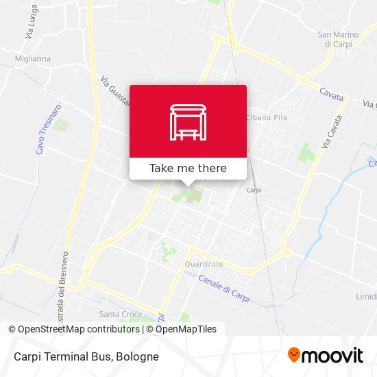 Carpi Terminal Bus map
