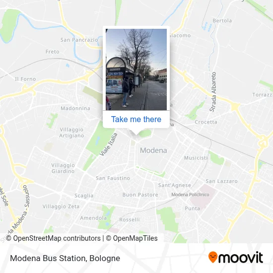 Modena Bus Station map