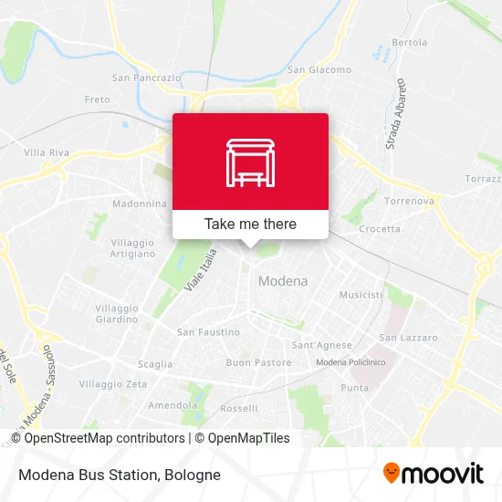 Modena Bus Station map