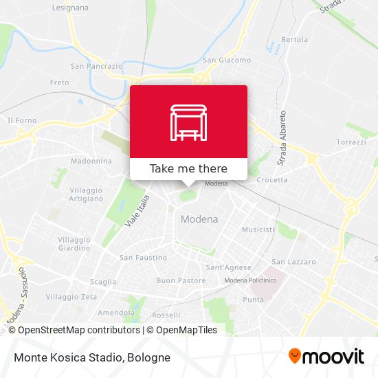 Monte Kosica Stadio map