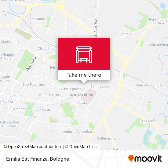 Emilia Est Finanza map