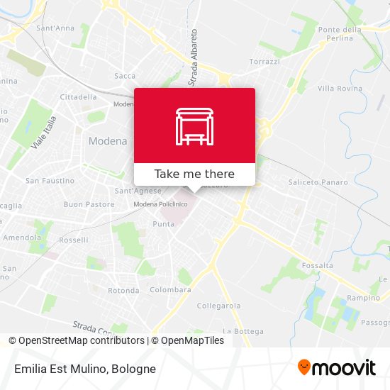 Emilia Est Mulino map