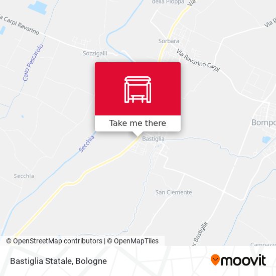Bastiglia Statale map
