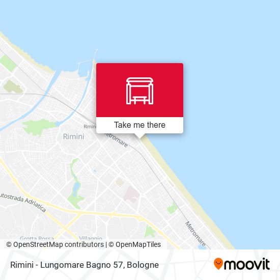 Rimini - Lungomare Bagno 57 map