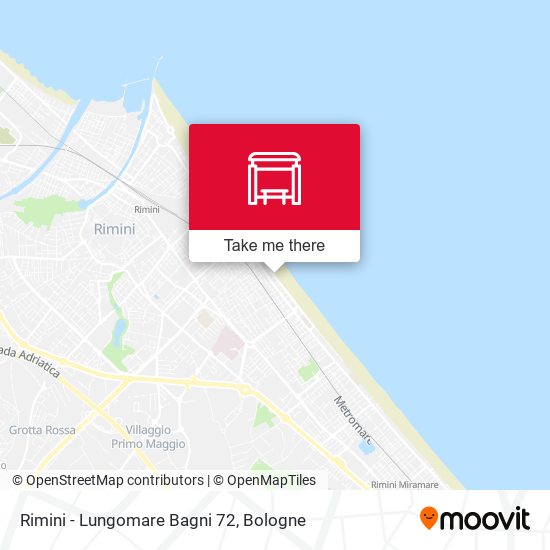 Rimini - Lungomare Bagni 72 map