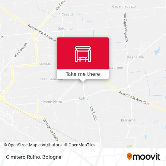 Cimitero Ruffio map