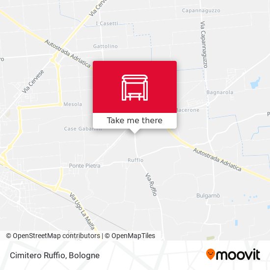 Cimitero Ruffio map