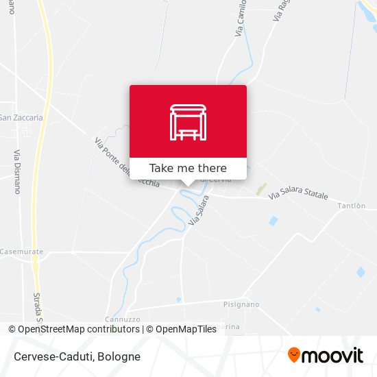 Cervese-Caduti map
