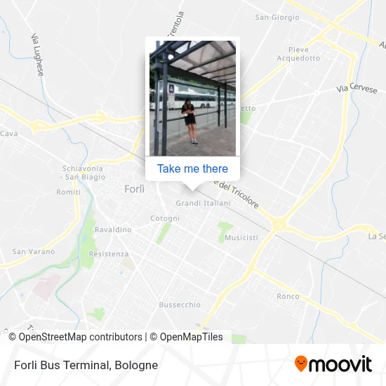 Forli Bus Terminal map