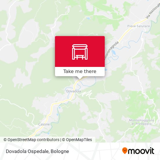 Dovadola Ospedale map