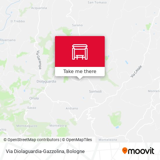 Via Diolaguardia-Gazzolina map