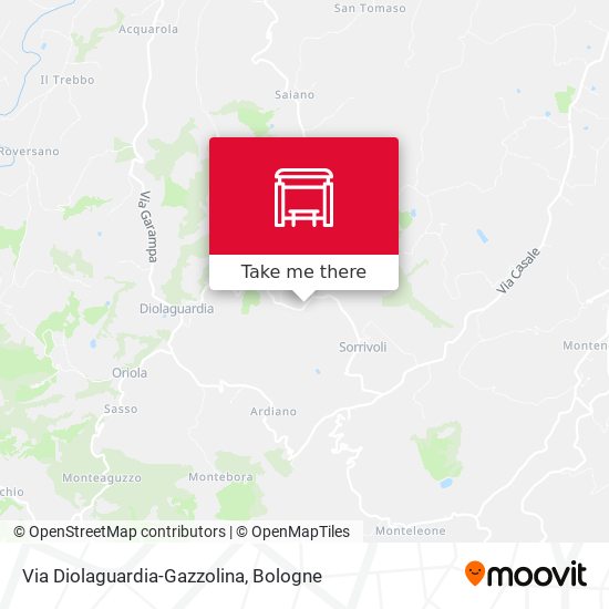 Via Diolaguardia-Gazzolina map
