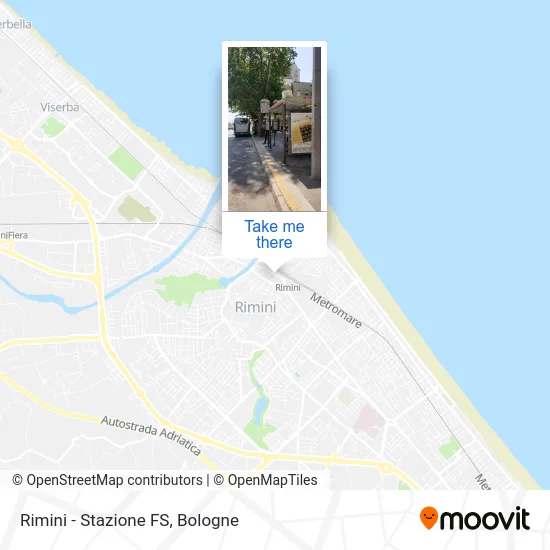 Rimini - Railway Station map