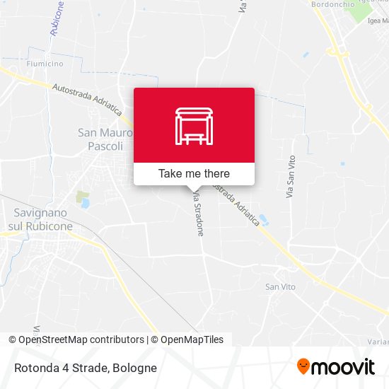 Rotonda 4 Strade map