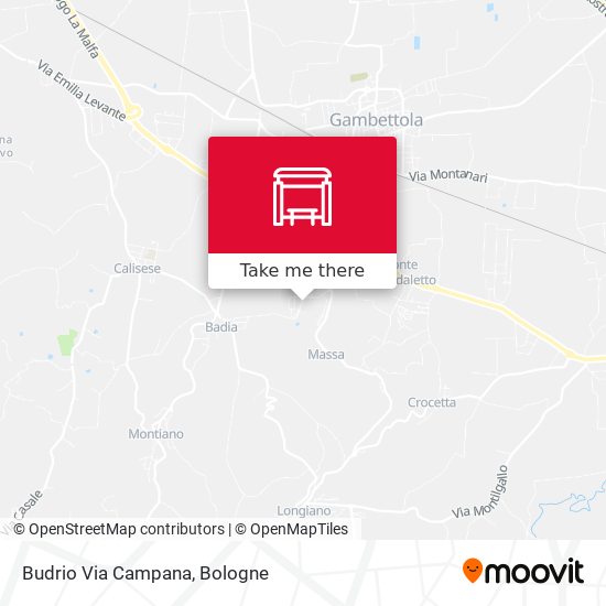 Budrio Via Campana map