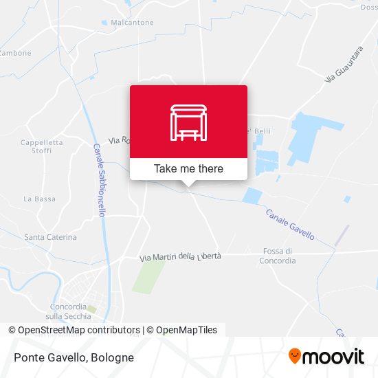 Ponte Gavello map