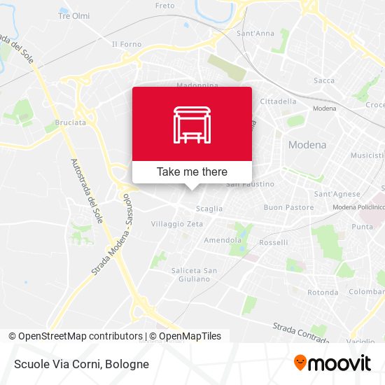 Scuole Via Corni map