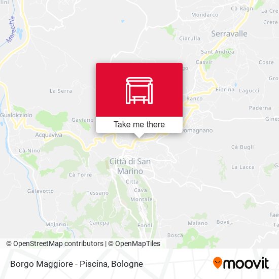 Borgo Maggiore - Piscina map