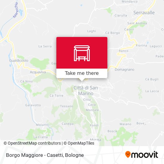 Borgo Maggiore - Casetti map