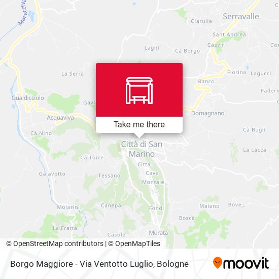 Borgo Maggiore - Via Ventotto Luglio map