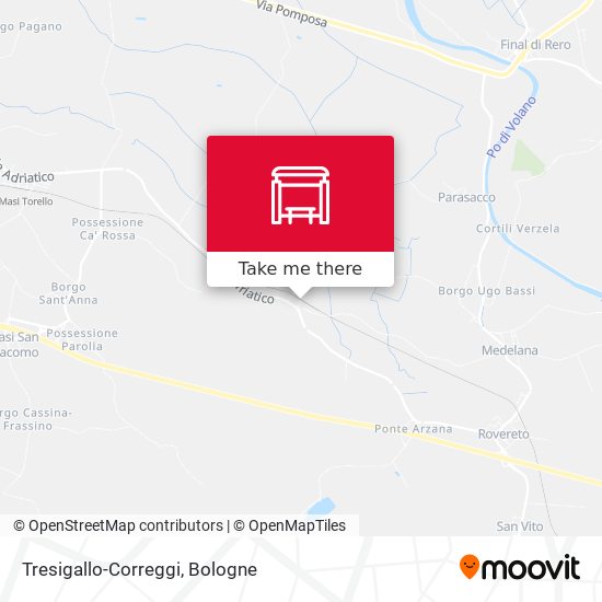 Tresigallo-Correggi map