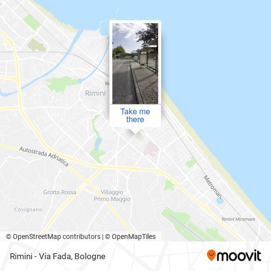 Rimini - Via Fada map