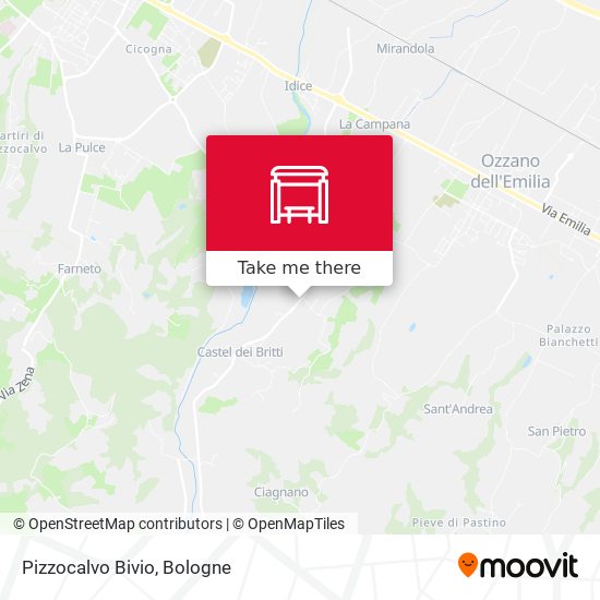 Pizzocalvo Bivio map