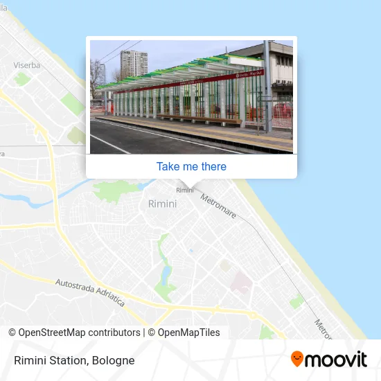 Rimini Station map