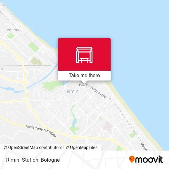 Rimini Station map