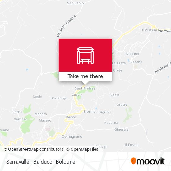 Serravalle - Balducci map
