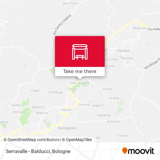 Serravalle - Balducci map
