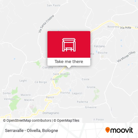 Serravalle - Olivella map