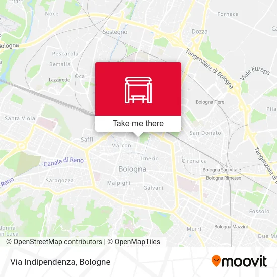 Via Indipendenza map
