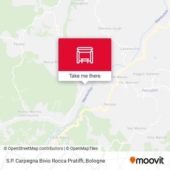 S.P. Carpegna Bivio Rocca Pratiffi map