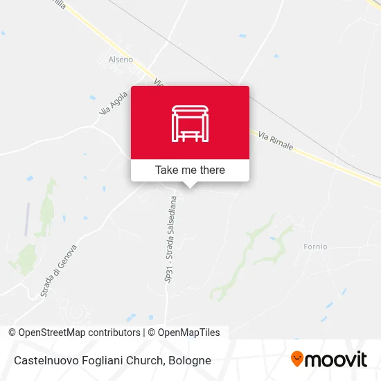 Castelnuovo Fogliani Church map