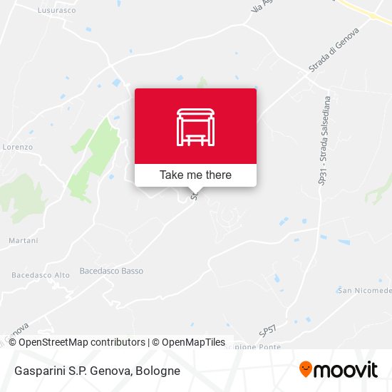 Gasparini S.P. Genova map