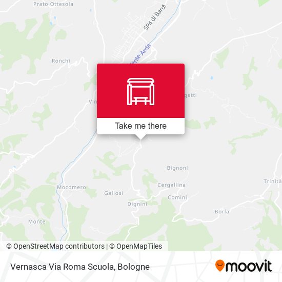 Vernasca Via Roma Scuola map