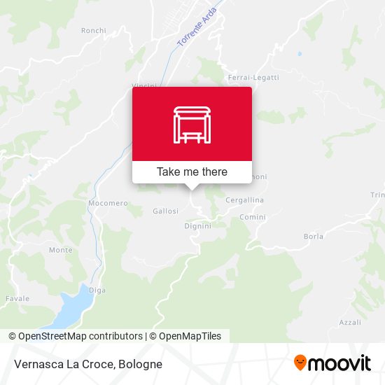Vernasca La Croce map